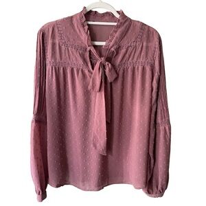 Source Unknown Dusty Pink Blouse Size L Feminine Romantic Vintage Inspired Work